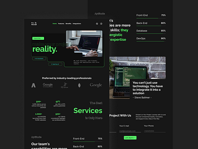 Pro-Ment - Web Development Landing Page design figma ui