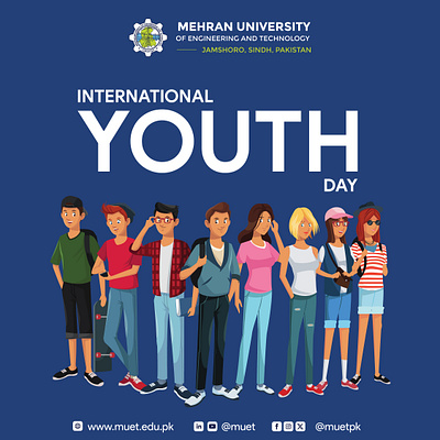 International Youth Day Post adobe illustrator graphic design graphics designer illustration international day post poster social media youth day