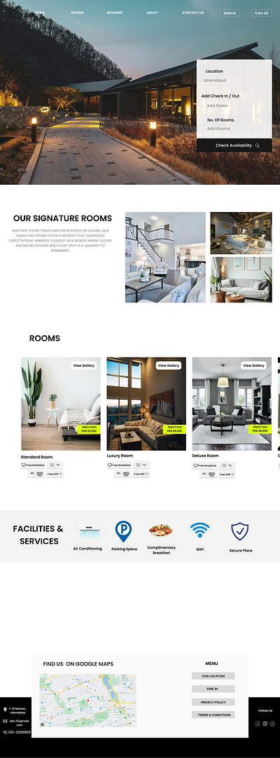 Hotel Booking Landing page branding graphic design ui