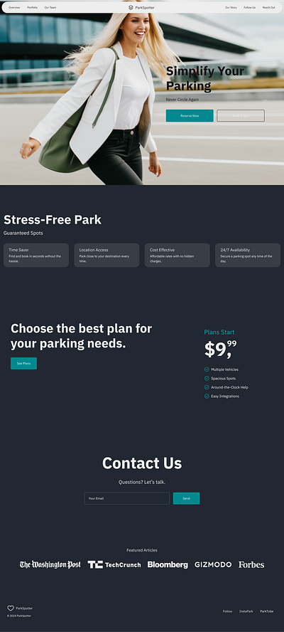 Parking website parking landing page