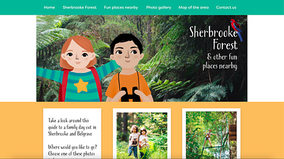 Sherbrooke Forest Family Tourism Website illustration ui