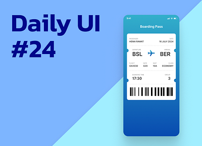 Daily UI Challenge #24 boarding pass branding daily ui daily ui challenge design graphic design illustration logo ui ux vector