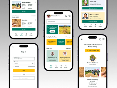 Agriculture Farmer Paddy Sell Mobile App agriculture agriculture ecommerce app agriculture mobile app app mockup ecommerce app farmer mobile app paddy paddy market paddy mobile app product design