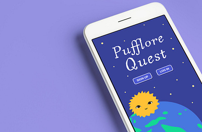 Pufflore Quest GPS Based Mobile Game Project app design illustration mobile game ui