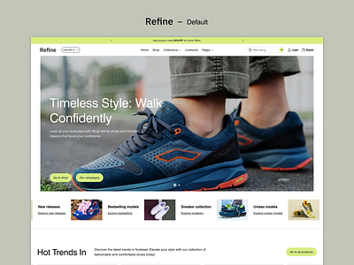 Contemporary shopify store design - Perfect for sneaker stores banner best rated shopify theme contemporary ecommerce modern popular shopify theme premium shopify themes shoes shop shopify shopify store design shopify theme shopify theme design slider slideshow sneakers web design