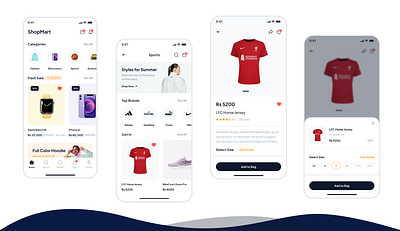 Online Shopping Mobile App branding mobile app product design ui ui ux ux