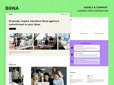 Agency Landing Page : Bona agency branding business corporate creative design it it company landing page marketing startup ui