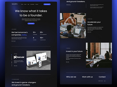 Venture Capital Website finance gradient homepage landingpage modern ui ux venturecapital webdesign