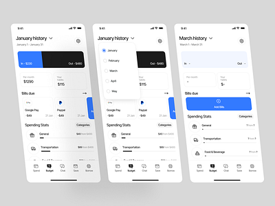 History - Fintech App app clean design fintech mobile money saving ui uidesign