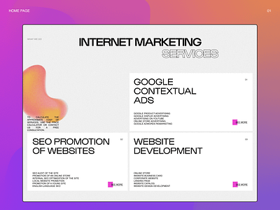 Digital Agency Website - Services section 3d agency branding design digital agency figma gradients graphic design illustration inspiration landing landing page marketing agency services ui ui design uiux web web design website