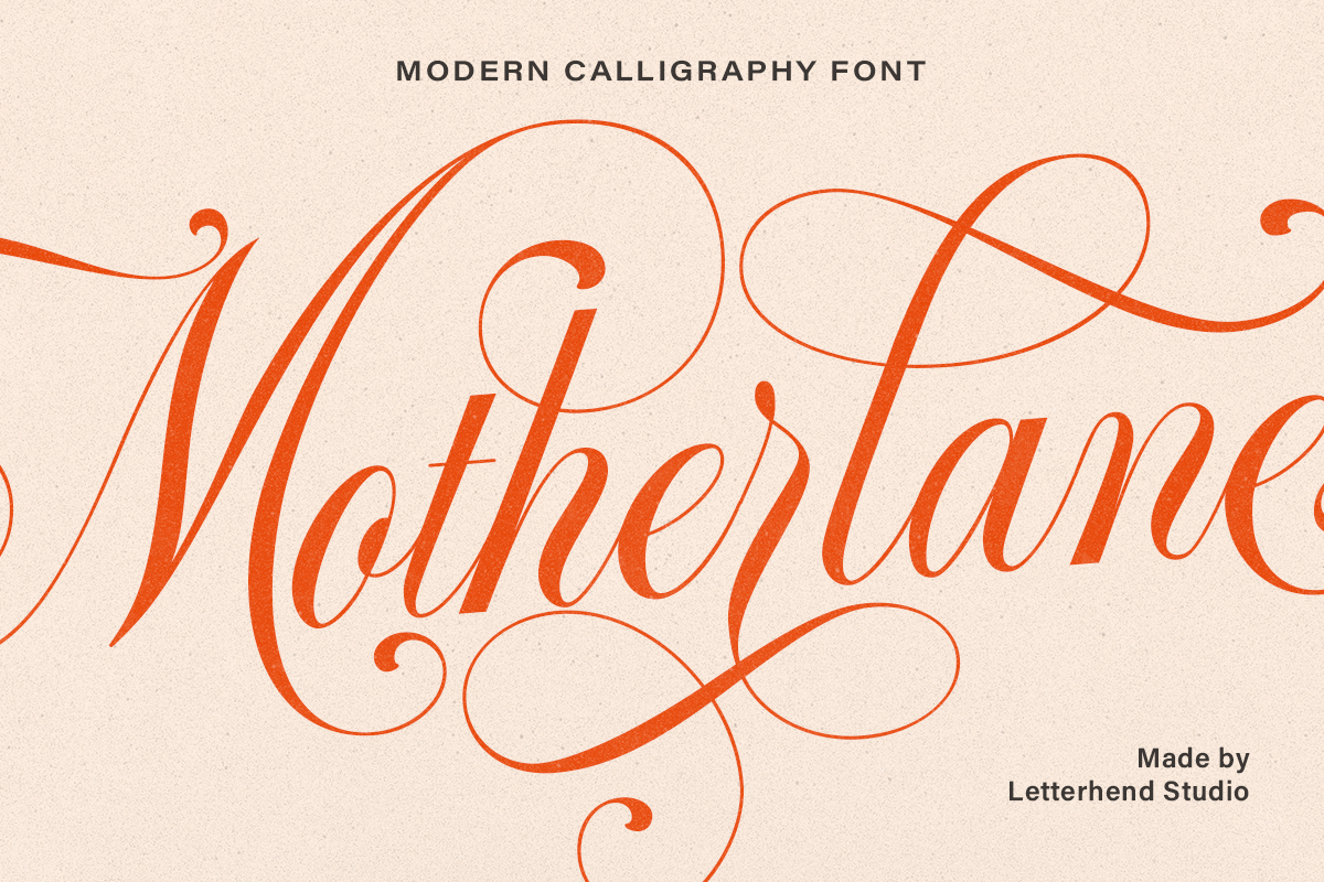 Motherlane Modern Calligraphy freebies swash