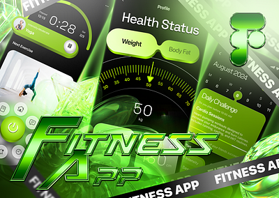 Fitness App UI Design app dark mode design figma fitness gym mobile phone ui ui design uiux user interface ux ux design workout