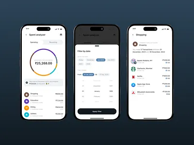 Spent Analyzer - Optimus credit card finance fintech ui user experience user interface