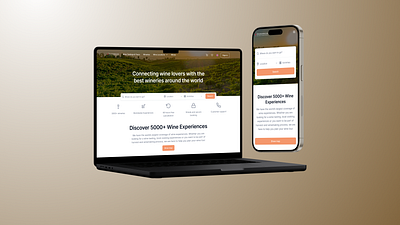 Winetourism.com landingpage ui