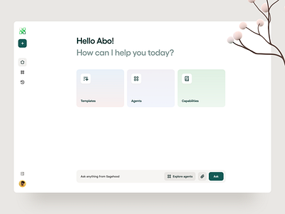 Sagehood.ai Dashboard - Archived ai ai design chatgpt dashboard desktop illustration minimal dashboard minimal product product design ui ui design uidesign