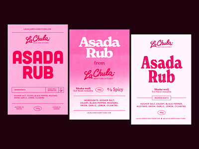 Photocopy-style Food Label Concepts branding food food truck grain la chula label logo mexican mexico noise packaging photocopy pink poster pouch spicy texture toner typography zine