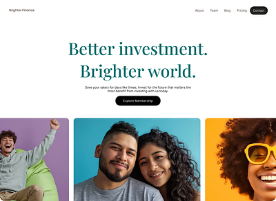 Brighter Finance: Investment Website agency website app best ui design illustration insurance investments landingpagedesign website website design