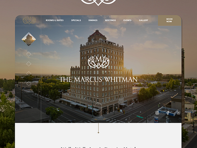 Marcus Whitman - Hotel web design figma hotel hotel webdesign hotel website hotel website design hotels landing page ui uidesign uiux web design webdesign website