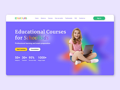 Landing Page: Education Platform design ui web design