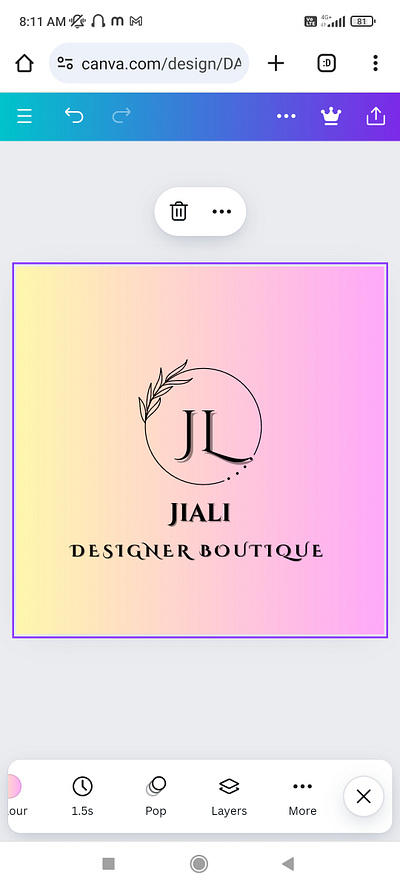 Logo Design for jiali botique graphic design logo