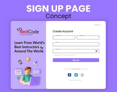 Sign Up Page Concept branding figma figma design graphic design logo sign up page ui ux web page