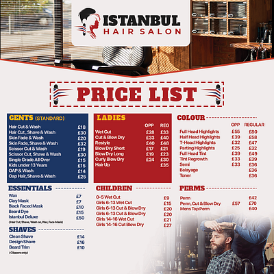 Price List Poster banners brouchers graphic design poster price list card