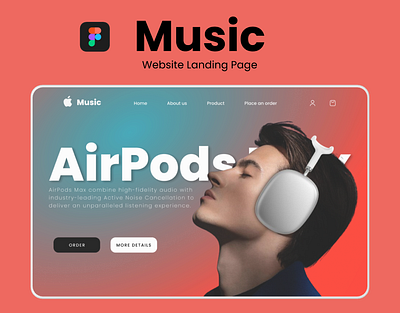 Music Website | Landing Page Concept branding figma graphic design logo music website ui web design