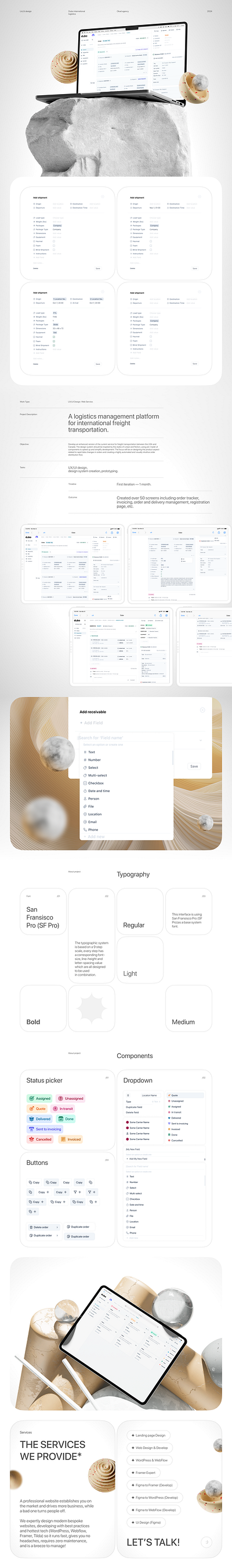 Platform Design for Global Freight Logistics animation branding design system discover freight illustration logistics mobile platform product design ui ux uxui web design website