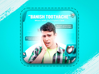 Modern Dental Social Media Poster Designs! dental service posters