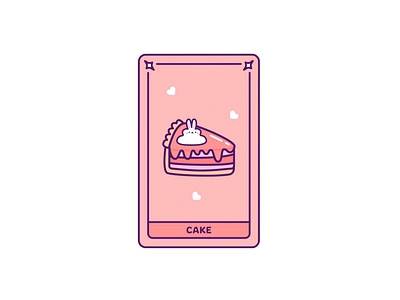 Kawaii Week. Day 2. Cake 🍰🐰 2danimation adobe after effects adobe illustrator animation bunny cake card cartoon cute kawaii rabbit rotating rotation strawberry tarot