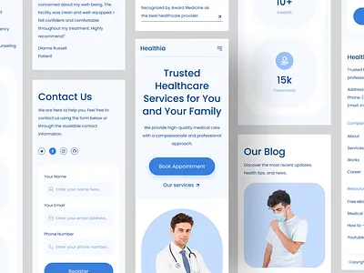 Healthia - Healthcare Responsive Page Website care healtcare landingpage responsive web
