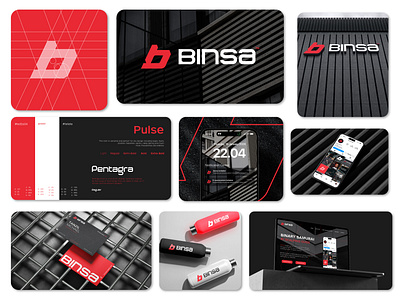 Binsa (Binary Samurai) brand identity branding business logo company logo design graphic design logo design professional ui