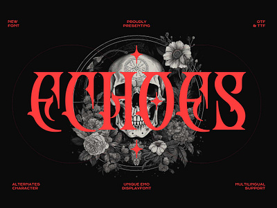 Echoes - Blackletter Typeface branding font typography