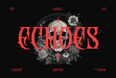 Echoes - Blackletter Typeface branding font typography