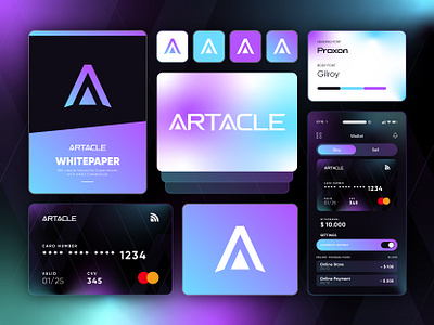 ARTACLE - A Logo Design Concept a logo blockchain brand identity branding crypto currency fintech lettermark logo logo design logo identity logotype modern logo nfts token wallet web3 whitepaper