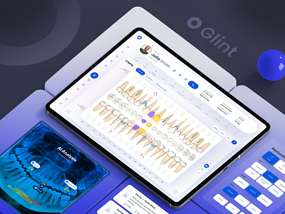 Glint - Medical SaaS | Dashboard UI/UX Design for Healthcare ai app brand branding dashboard dental design desktop healthcare medical mobile product design redesign tablet ui user interface ux web web design website