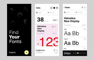 Font app | Ui figma ui