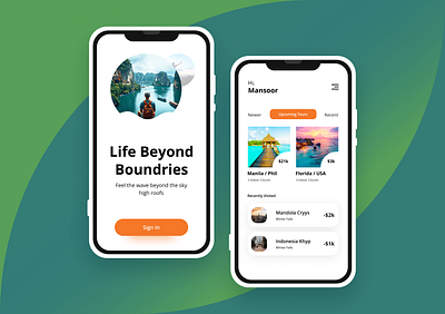 UI UX design for travel app agency appdesign application branding casestudy products prototype screens tour travel uiux webdesign