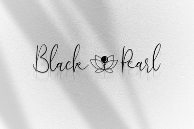 Black Pearl - logo blackandwhite florist floristshoplogo flower logo logo design simple