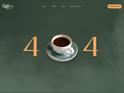 Brewing Up a Unique 404 Experience! 404page coffeeshop creativedesign designinspiration dribbble graphic design restaurantwebsite ui uiux webdesign websitetemplate