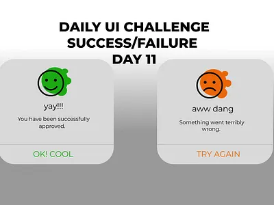 🌟 Day 11 of My 100-Day Daily UI Challenge! 🌟 SUCCESS / FAILURE dailyui day 11 failure graphic design success ui uiuxdesign