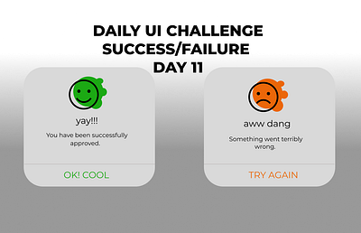 🌟 Day 11 of My 100-Day Daily UI Challenge! 🌟 SUCCESS / FAILURE dailyui day 11 failure graphic design success ui uiuxdesign