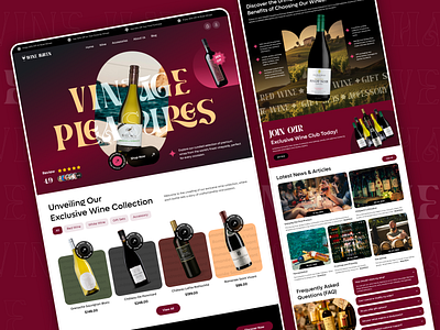 Wine Shop Landing Page Design - Wine Haven alcohol customer drink ecommerce ecommerce website grapes label landing page liqueur liquor online shop ui design ux design vineyard website design wine wine label wine shop wine website winery