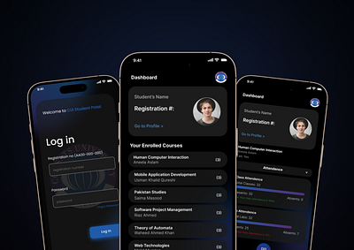 Student Portal Mobile App app app design mobile app student student portal ui ui ux university user experience user interface visual design