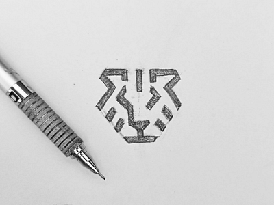 Tiger sketch animal beast bigcat cat icon jungle line lineout logo simple stripe symbol tiger