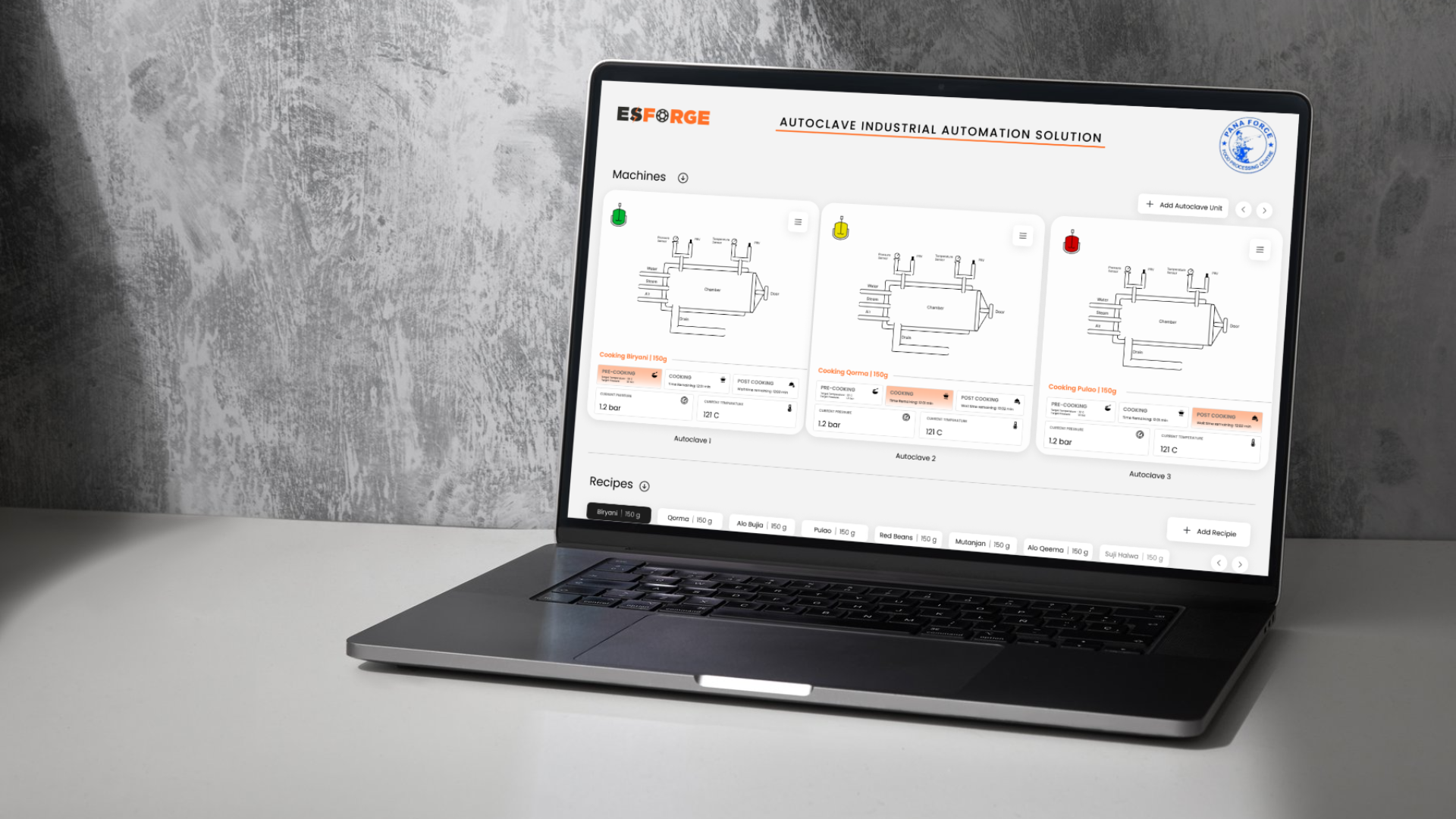 Autoclave Automation Dashboard appliace controller appliance dashboard autoclave automation dashboard pressure cooker ui ui ux user experience user interface