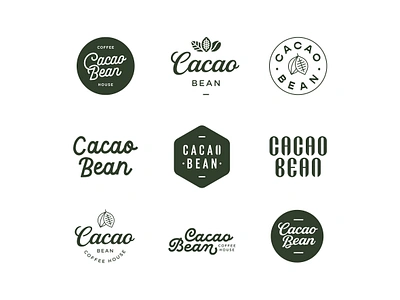 Cacao Bean cacao cocoa coffee house icon logo mark shop symbol tea