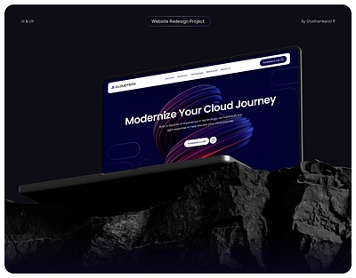 Website Redesign Project / Live on Behance blogs branding case study cloud corporate dark theme figma framer micro interaction neo pop redesign rewamp services style guide typography ui kit ui ux web design webflow website redesign