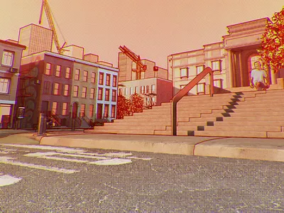 one more try 3d animation c4d city comics design fall fisheye graphic design illustration motion graphics nollie print secuence sequence skate skateboard style trick video