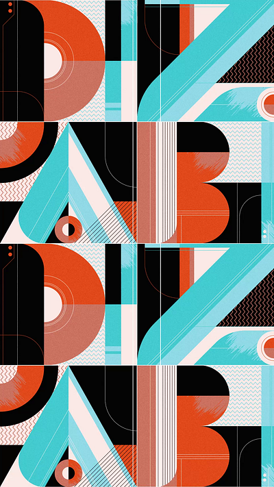 Abstract Geometric Name Pattern Animated 2d abstract animation color darren brown design flat geometric graphic design illustration illustrator motion graphics pattern texture vector